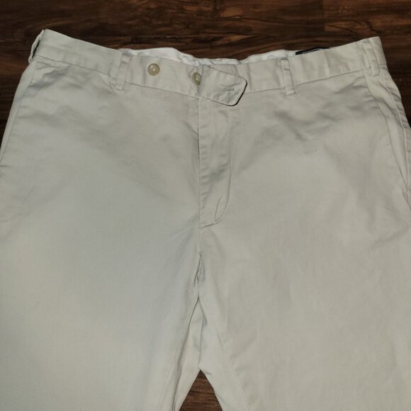 Polo Ralph Lauren Pants Mens 36x30 Tan Stretch Custom Fit Double Button - Picture 8 of 16